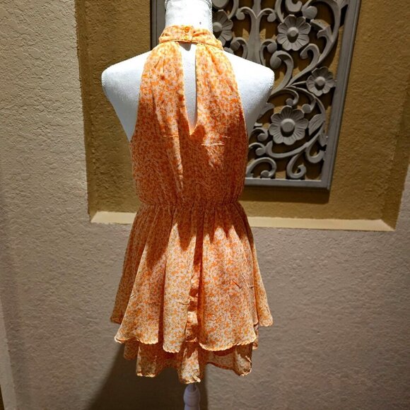 Sienna Sky S Midi Cayenne Floral Halter Boho Layered Whimsical Fairy Romantic - Picture 2 of 10